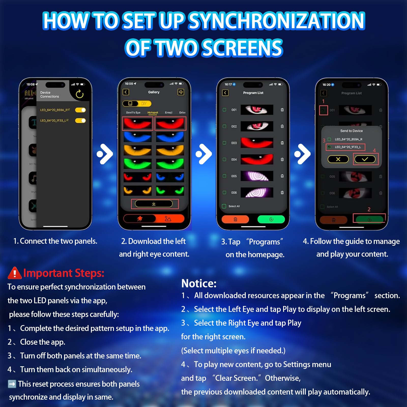 Set di 2 LED Devil Eyes per Camion e Auto, 120×597 mm Set Devil Eyes, Display DIY Programmabile, Testo Scorrevole LED Dinamico con Controllo App & Telecomando, per Veicoli
