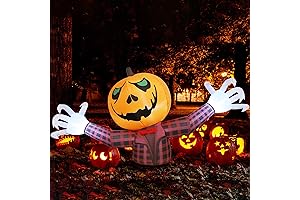 7 FT Long Halloween Inflatables Pumpkin Ghost