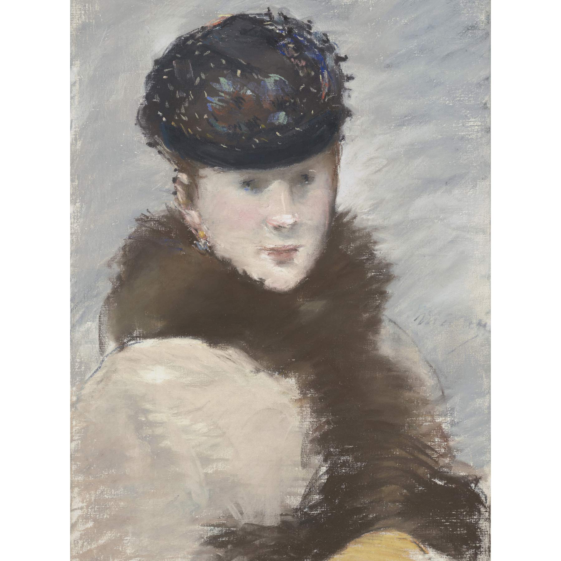 Artery8 Edouard Manet Mery Laurent Wearing Small Toque Painting Large Wall Art Poster Print Thick Paper 18X24 Inch