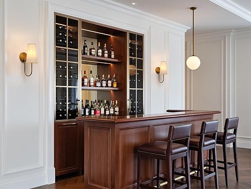 Miniatura 5 de Yosoan Juego de 2 apliques de pared de tela de lino de latón, estilo vintage, con cableado industrial, dorado, bohemio, montado en la pared con