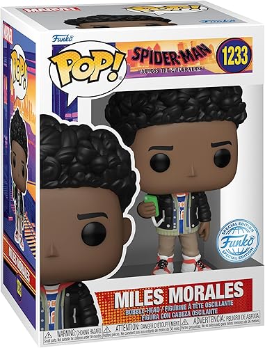 Funko Pop! Vinilo: Spider-Man: Across The Spider-Verse: Miles Morales - Spider-Man - Exclusivo de Amazon - Figura de vinilo coleccionable - Idea de