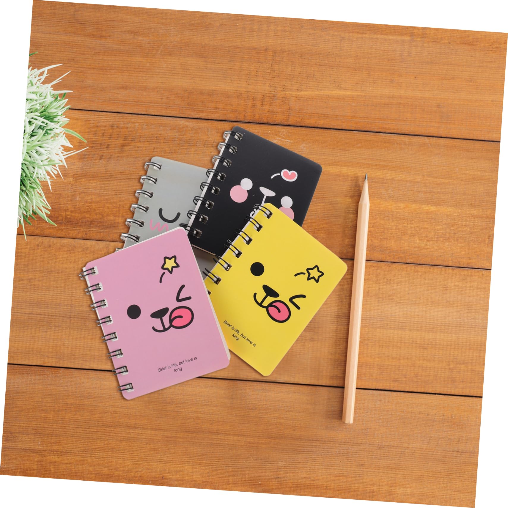 Amazon | NUOLUX 4個ミニ ポケットノート カートゥーン表紙付き 目に