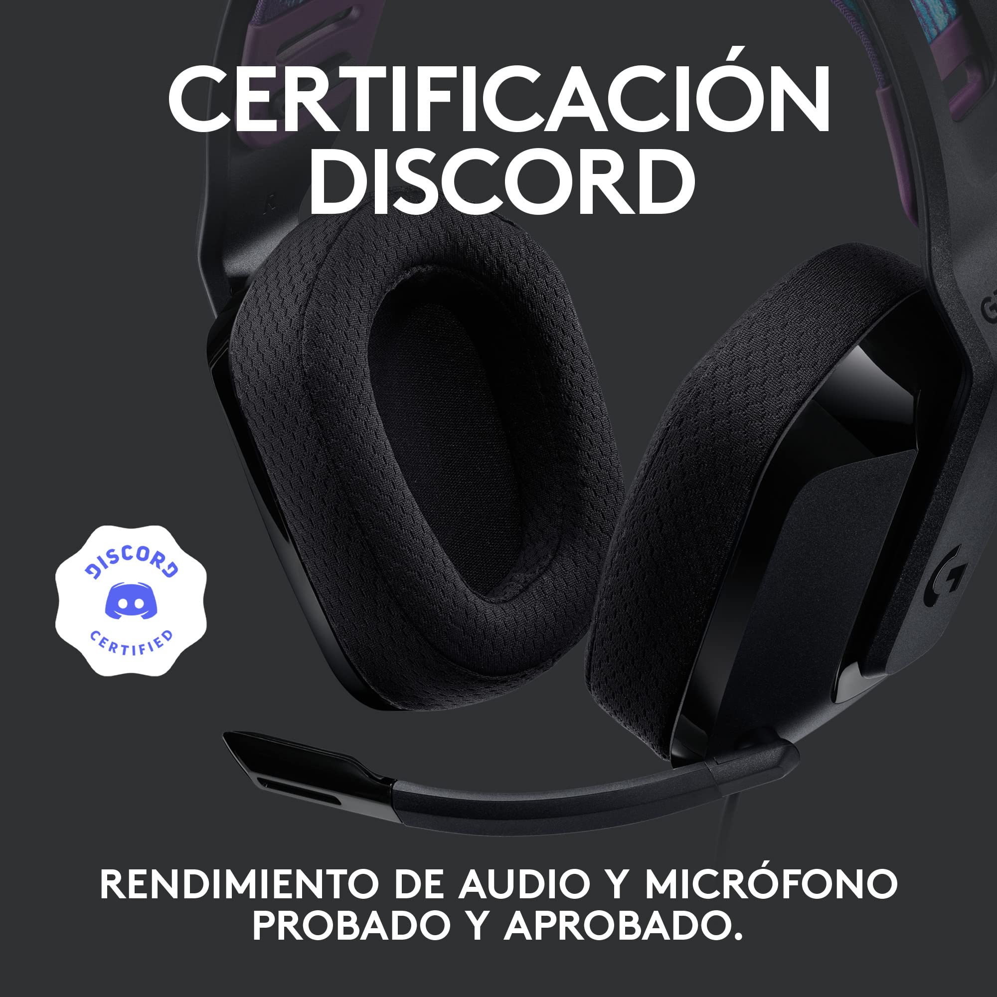Logitech G535 Lightspeed Auriculares inalámbricos para Gaming con micrófono - Auriculares supraaurales Ligeros, micrófono volteable para silenciar, estéreo, PC, PS4, PS5, Recargables por USB - Negro