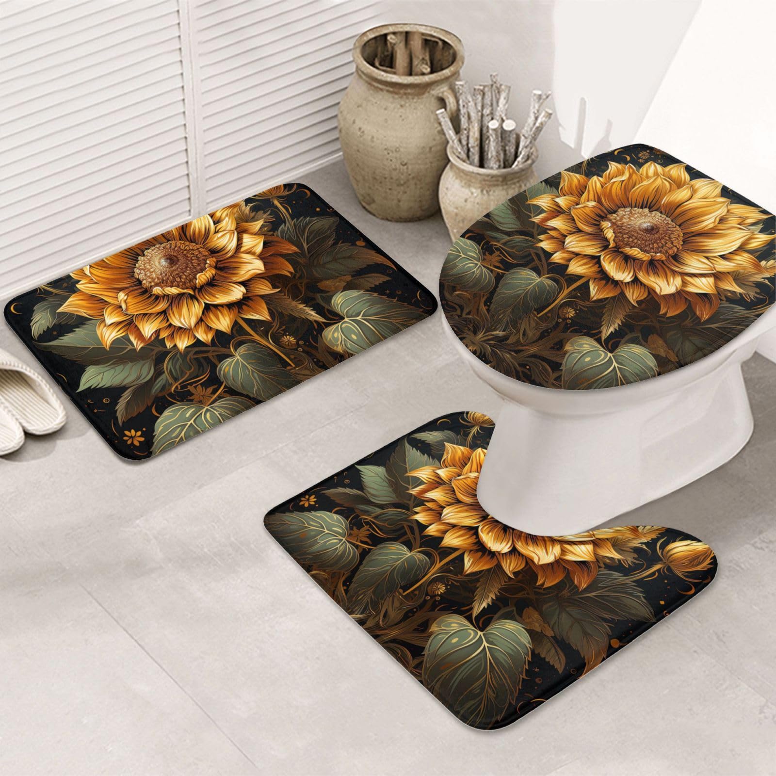 Tapis de bain tournesol pour sécuriser et décorer votre salle d'eau