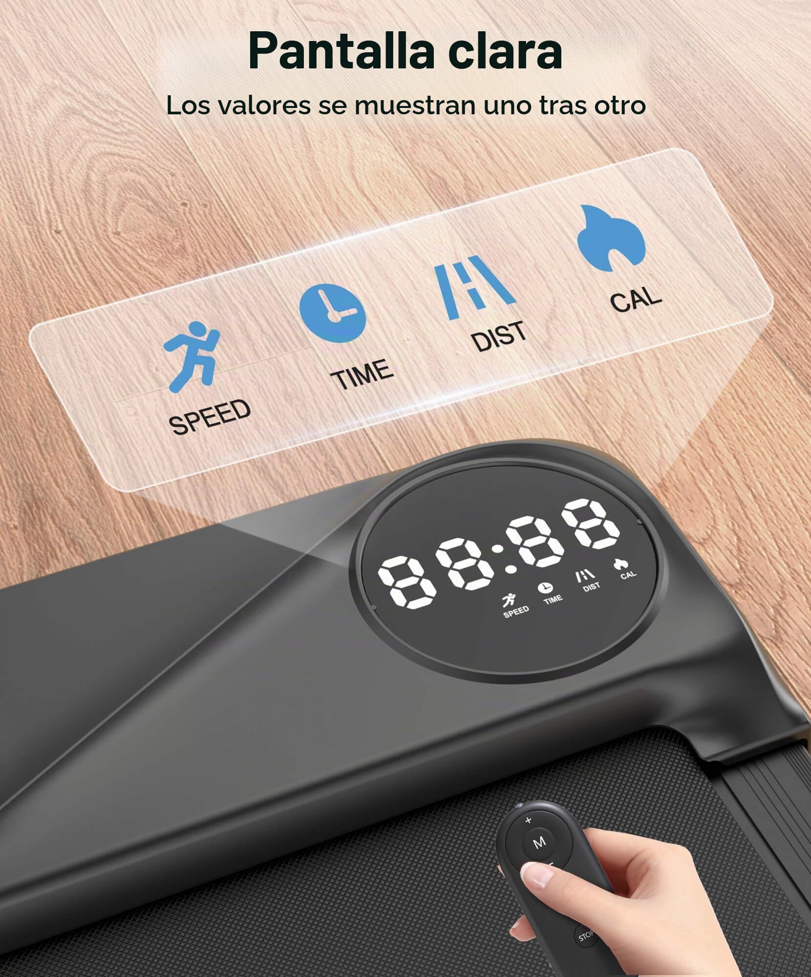 THERUN 2,75 HP Cinta de Caminar Plegable con 10% o 6% de Inclinación – Silenciosa, 10 km/h, Pantalla LED, Doble Amortiguación, para Hogar y Oficina