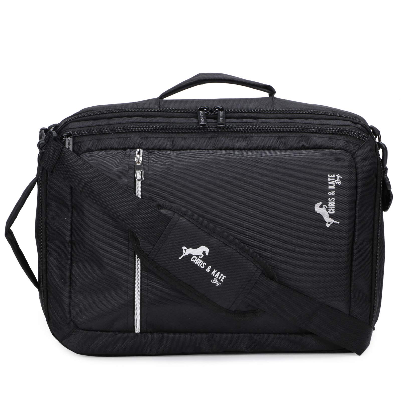 Chris & Kate Unisex Polyester 4-Way Laptop Bag Messenger side cross sling backpack for women and men Black (B083KHKH4R) Amazon Price History, Amazon Price Tracker