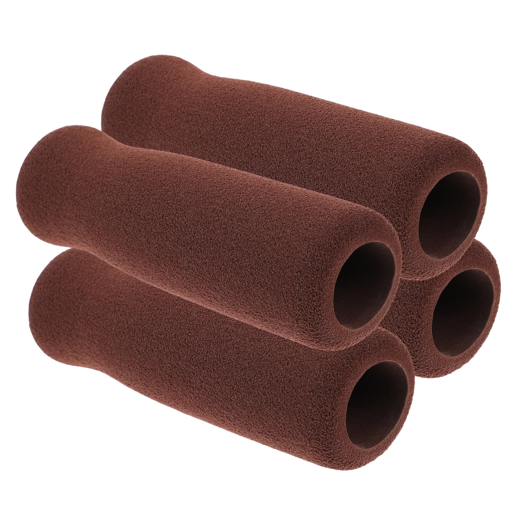 NULYLU 4sets Comfort Grip Cane Handle Cover Brown Nonslip Replacement for Walking Stick Handle Wraps 4pcs*4