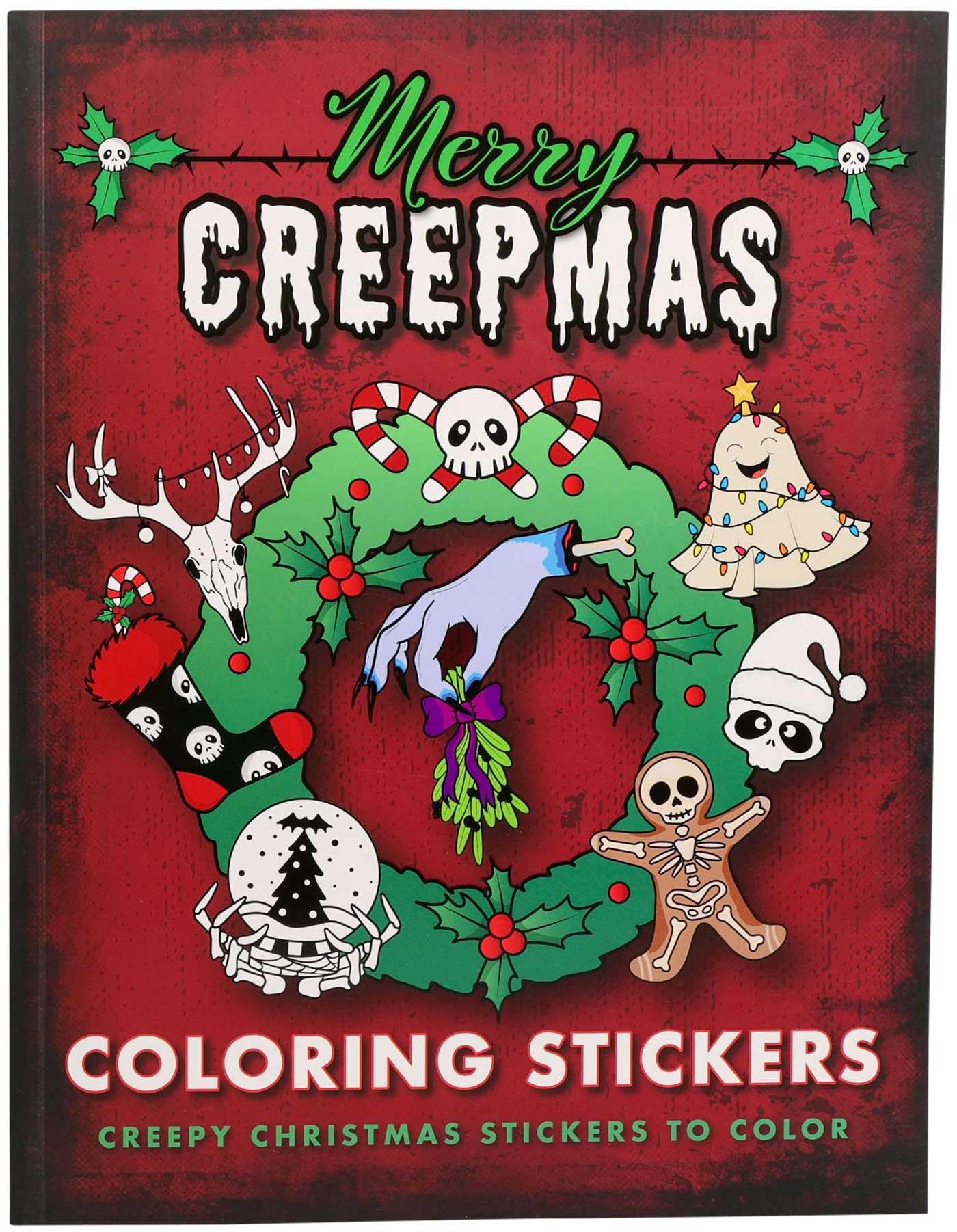 Merry Creepmas Coloring Stickers: Creepy Christmas Stickers to Color