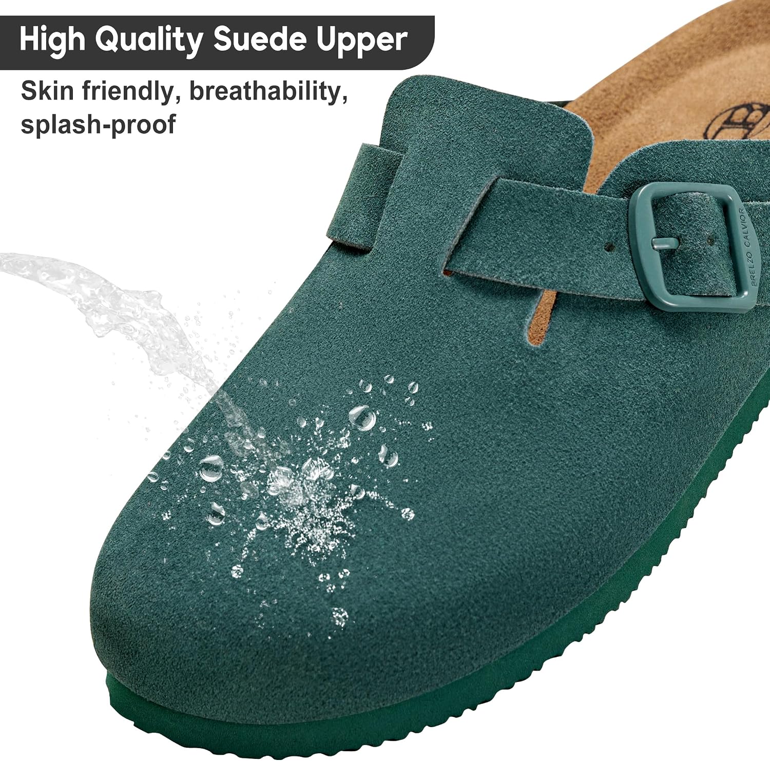 Women's Suede Clogs Men's Slip-On Leather Mules Non-Slip Potato Shoes thumbnail