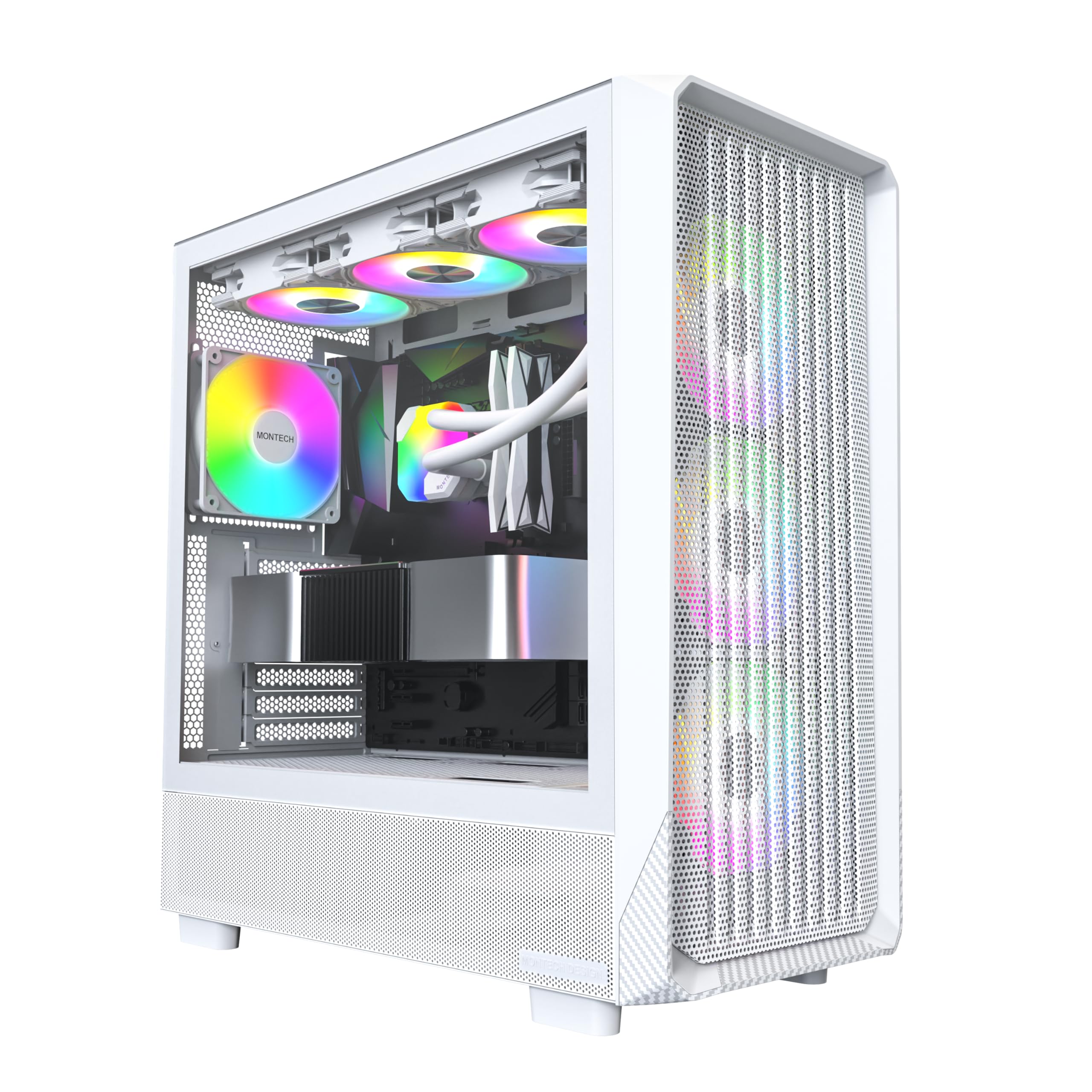 MONTECH ホワイト PCケース ミドルタワー Amazon | Montech X5 (W) ホワイト｜ATX 対応 ミドルタワー PCケース
