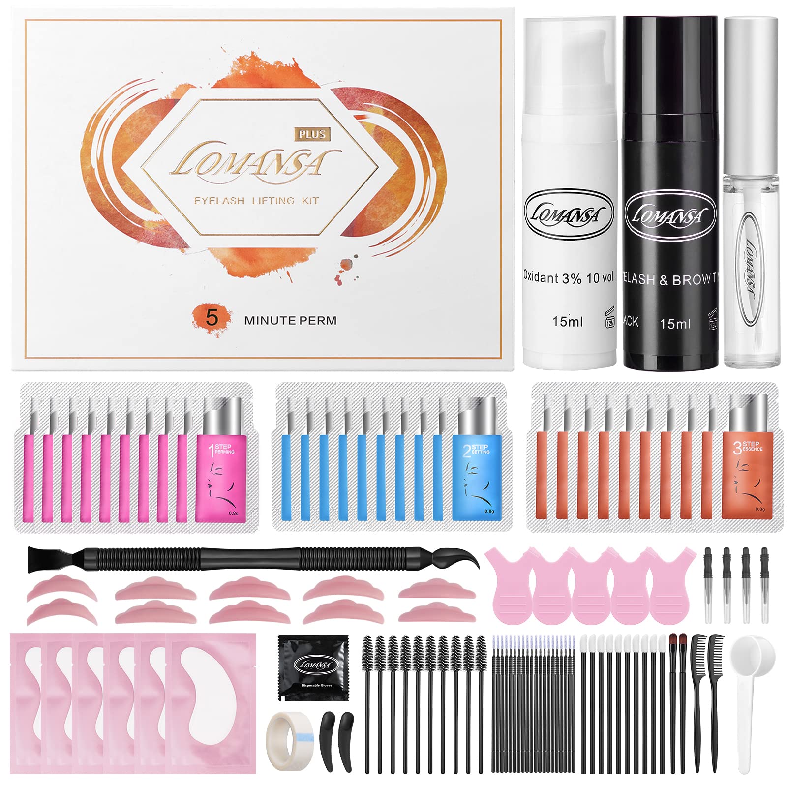 Buy Lomansa Lash Lift and Tint Kit, 4 in 1 Lash and Brow Lamination Kit