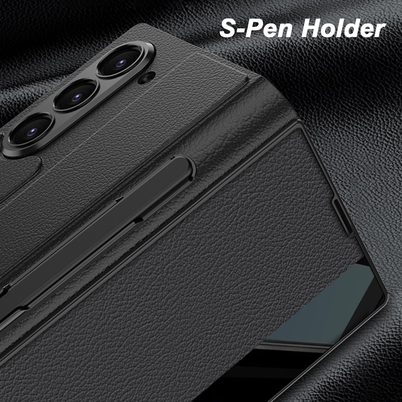 Etui z klapką do Samsung Galaxy Z Fold 8 Ultra, wzór włókna węglowego skóra