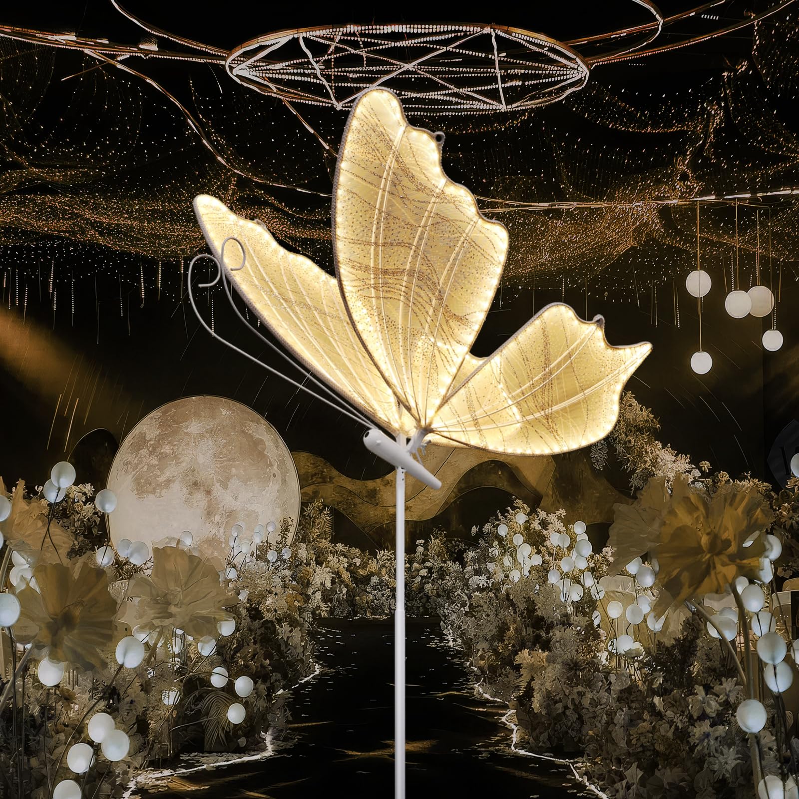 YM sky Wedding Butterfly LED Floor Lamp: Hanging Butterfly