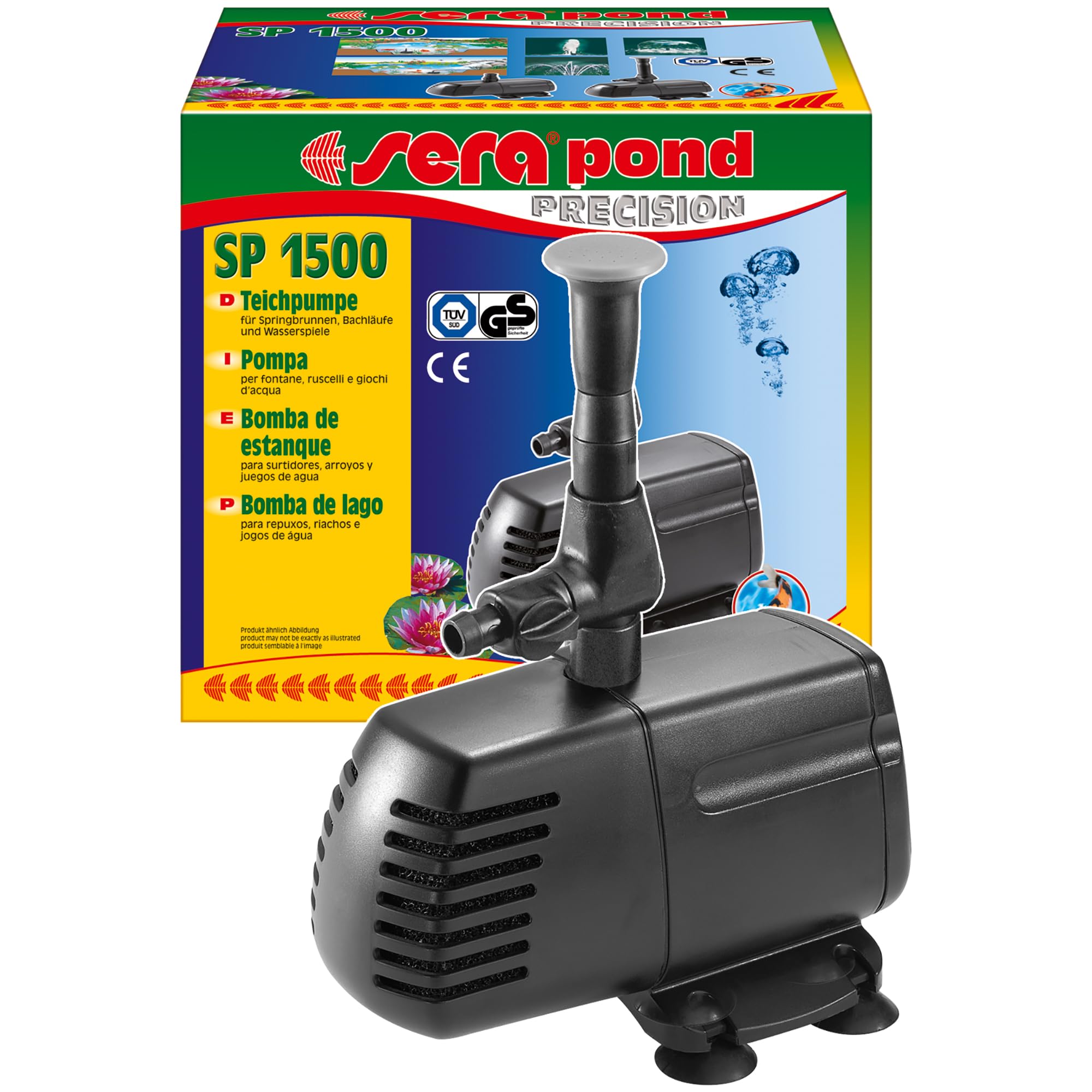 sera pompe pond sp 1500 | pompes pour fontaines et jets d'eau dans le bassin | réglables | renseignez|vous dès maintenant et décorez votre bassin !