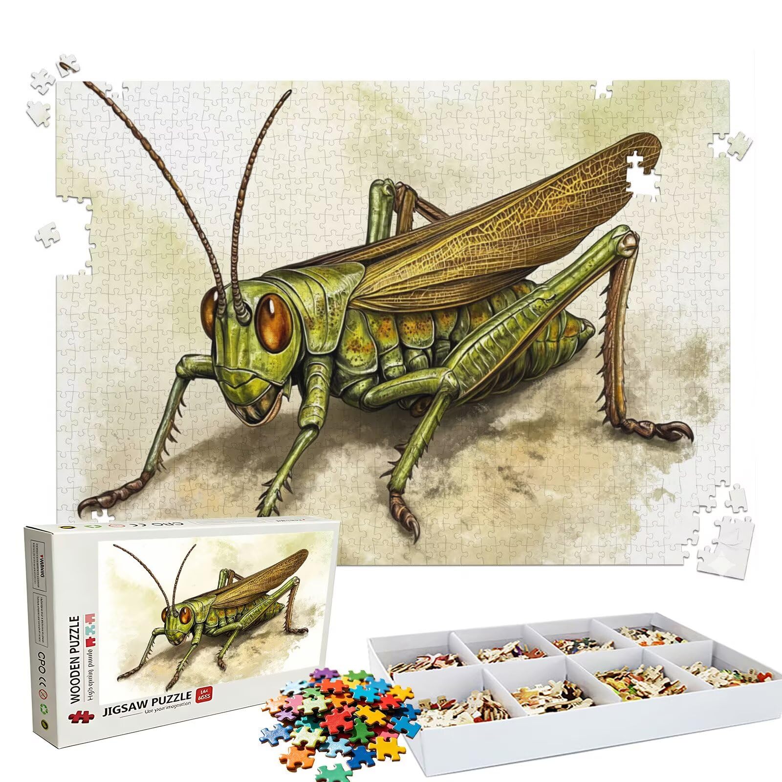 Puzzle 2000 Pezzi animale cricket, Puzzle 2000 Pièces Challenge Impossible, Puzzles 99.5x70.5 cm Taglia Grande Adulti, Giochi Educativo per Famiglie, Puzzles Classici, Decorazioni Casa W3H-832