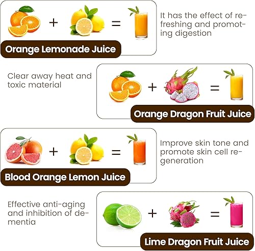 Vista 8 de Kiss the Water Exprimidor eléctrico de cítricos, exprimidor automático doble de naranja y limón con cable de alimentación y cepillo de limpieza