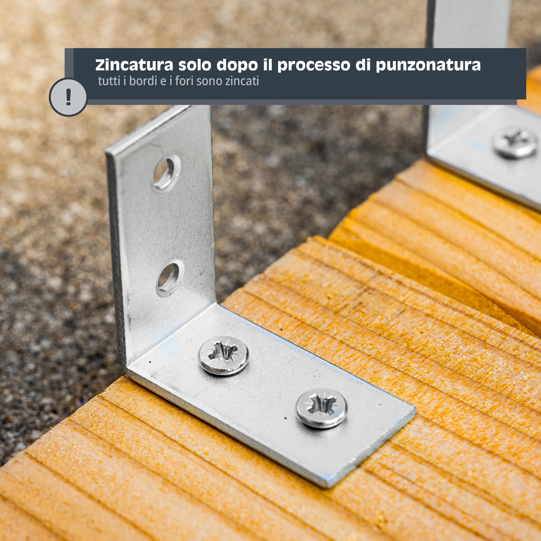HELPMATE 48 pezzi angolari a sedia 30x30x14 mm acciaio zincato blu per mobili fai da te