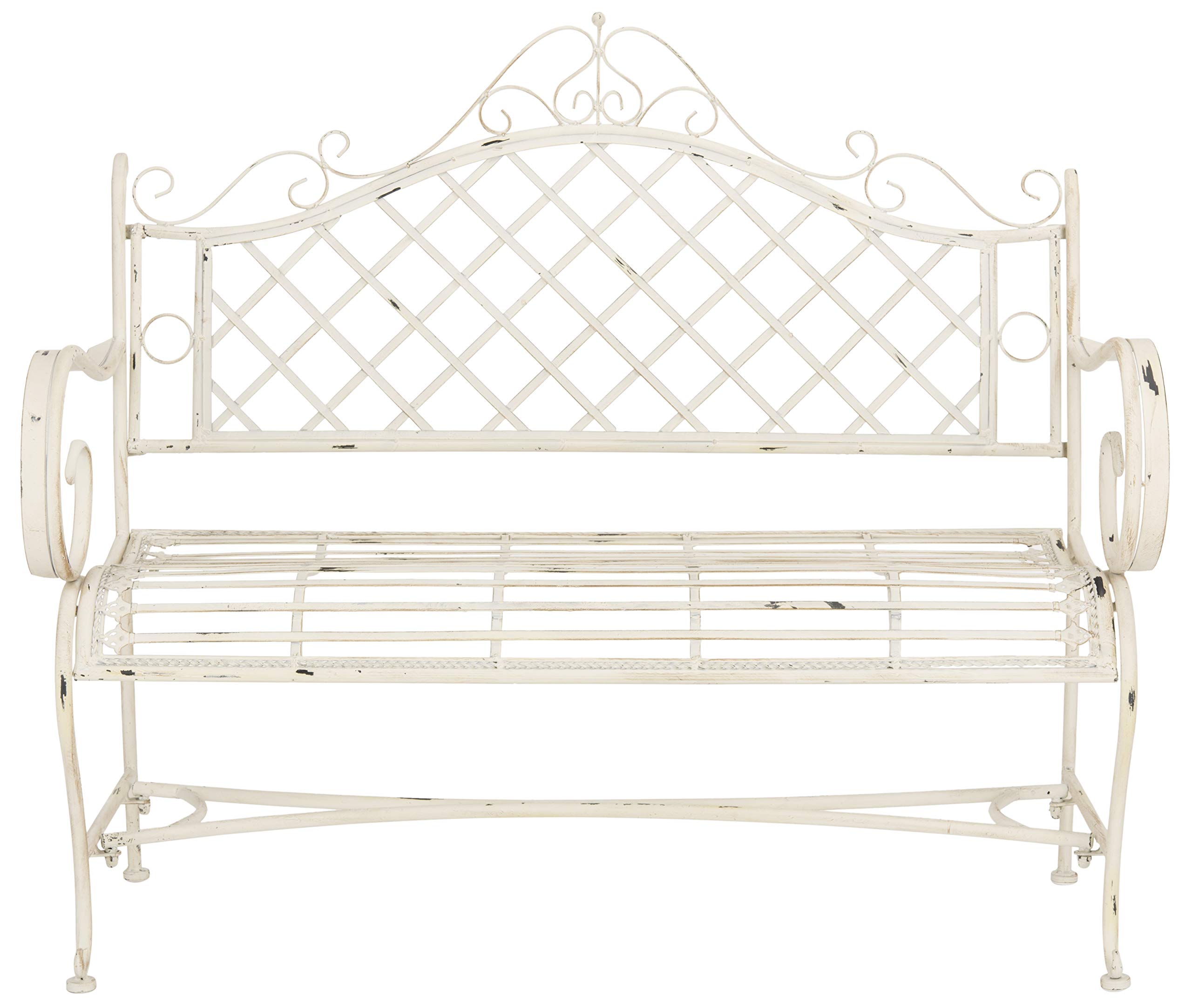 SAFAVIEH Outdoor Abner Iron Garden Bench