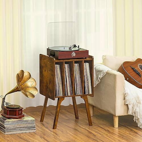 Miniatura 20 de LELELINKY Mesa auxiliar grande de nogal Negro -,Marrón,Roble,Nuez