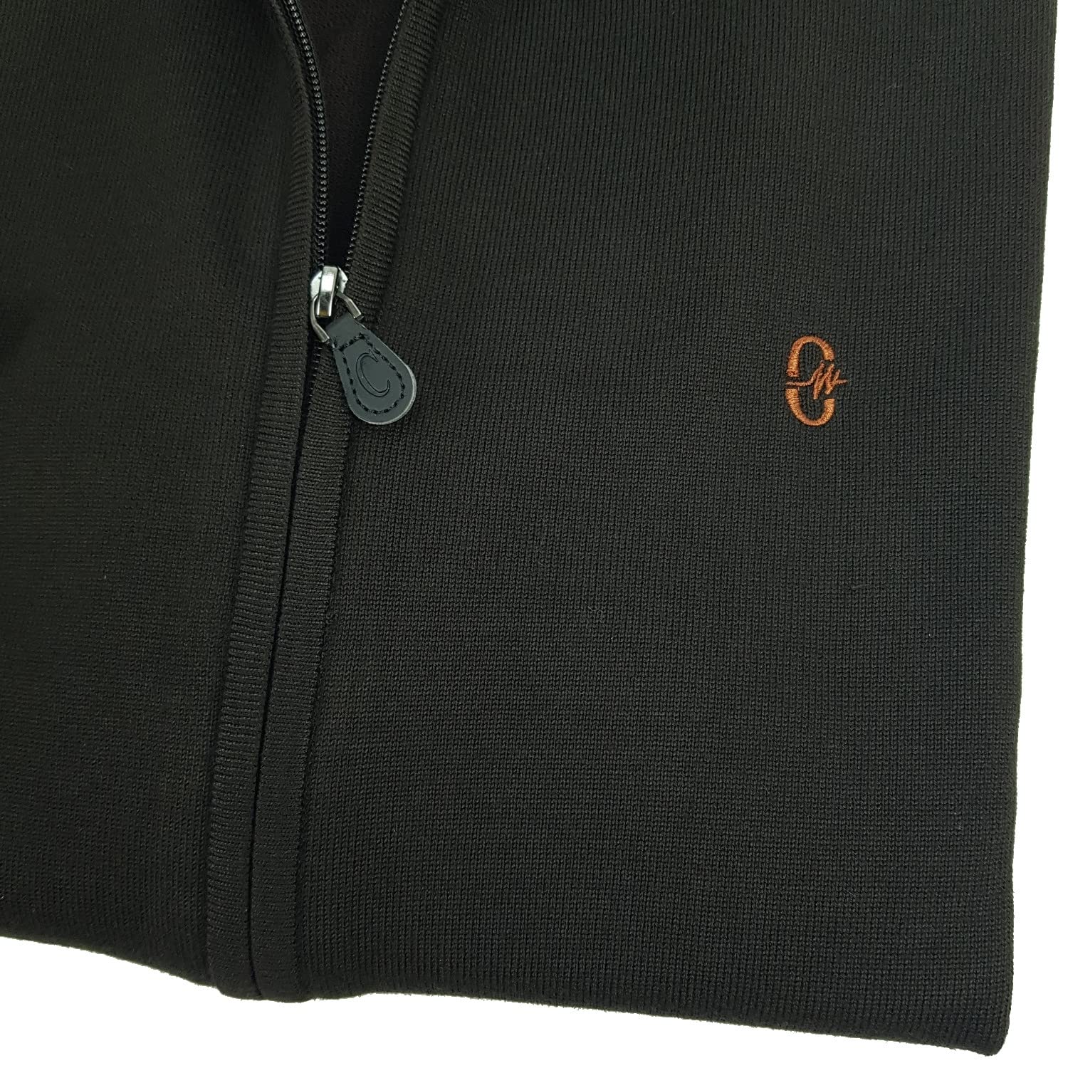Coveri Giacca Cardigan in Effetto Lana con Zip Cerniera Grigio Uomo Taglie Forti 3XL 4XL 5XL 6XL