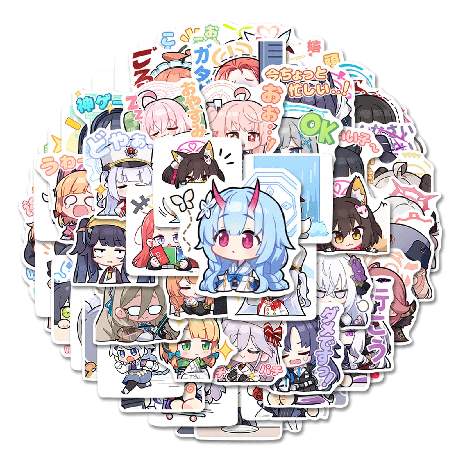 Amazon.co.jp: ブルーアーカイブ ステッカー セリーヌ 顔文字 40枚