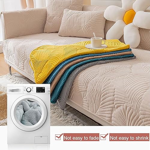 Miniatura 5 de Toalla de sofá de terciopelo, funda gruesa acolchada de felpa para sofá, protectores universales de muebles de color sólido, funda de sofá modular