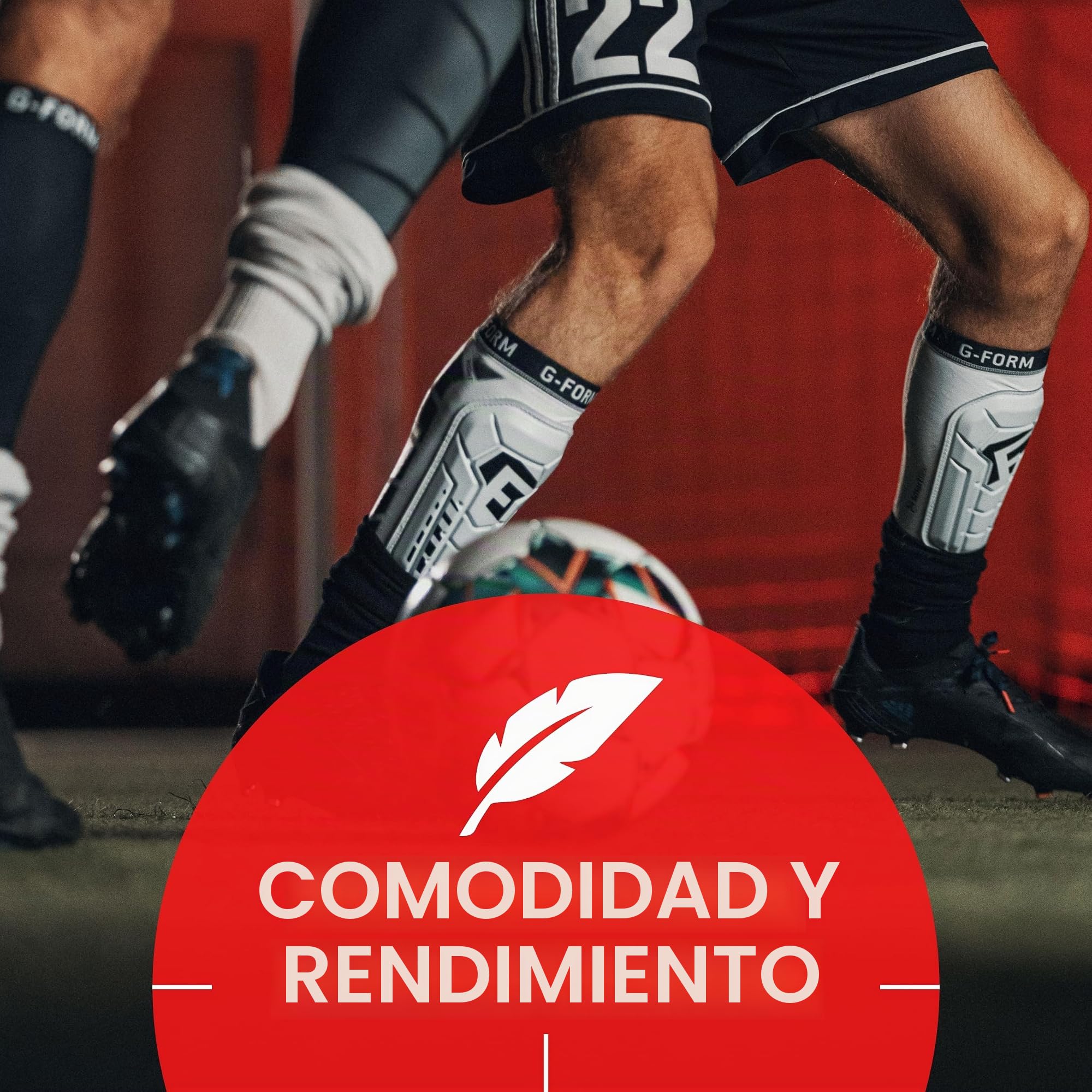 G-Form Pro-S Vento Espinilleras, Blanco, Joven S/M | Fútbol, Equipamiento de Entrenamiento