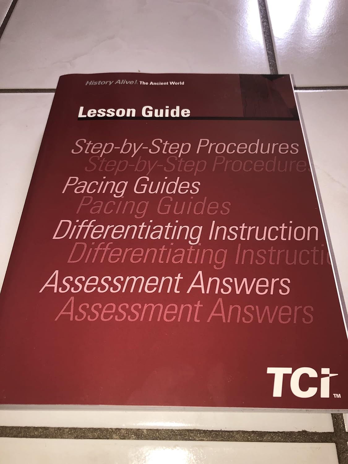 HISTORY ALIVE THE ANCIENT WORLD LESSON GUIDE (TCI) Various
