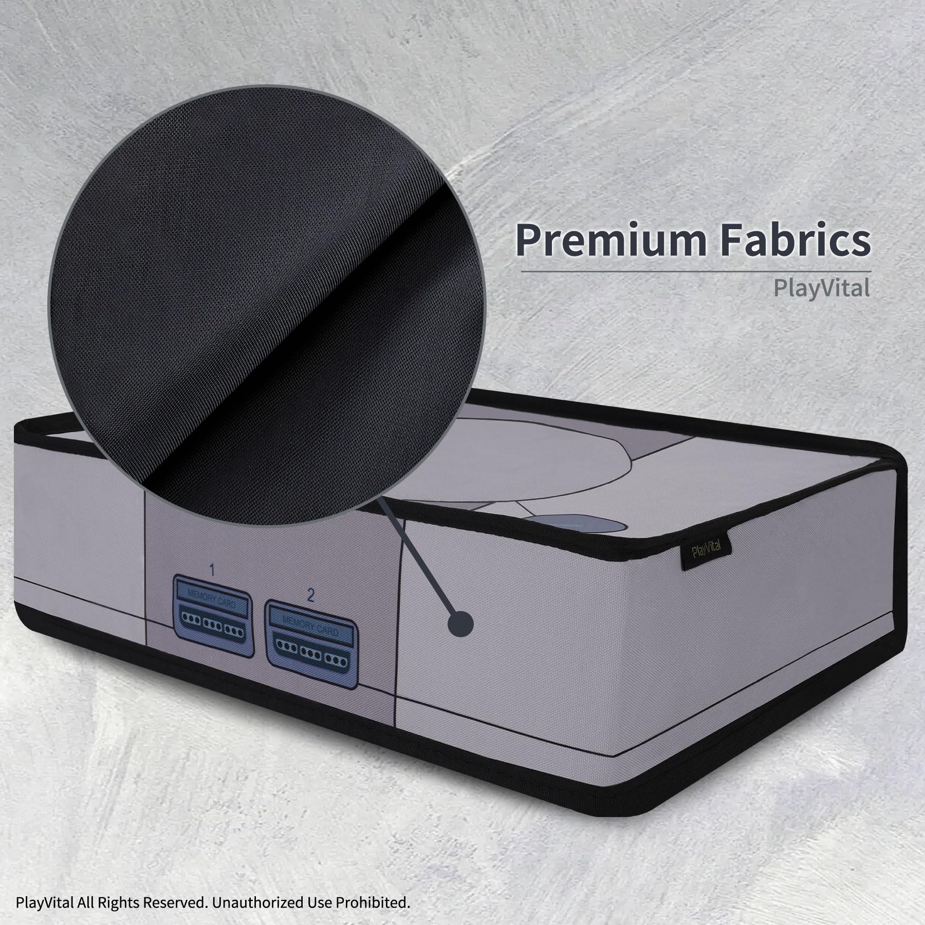 PlayVital Cover Antipolvere per ps5 Console, Copertura Nylon Orizzontale Custodia Protettiva Impermeabile per ps5 Standard Console Disc&Digital Edition(Non per Slim/Pro), Stile Retrò 32 Bit