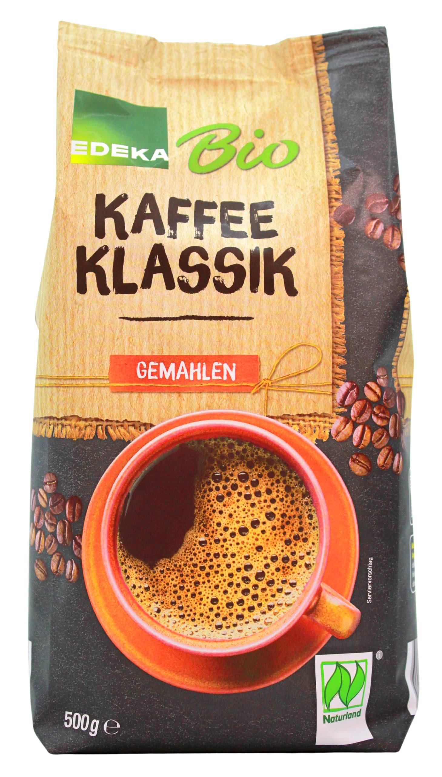 Edeka Bio Kaffee Klassik gemahlen, 6er Pack (6 x 500g)