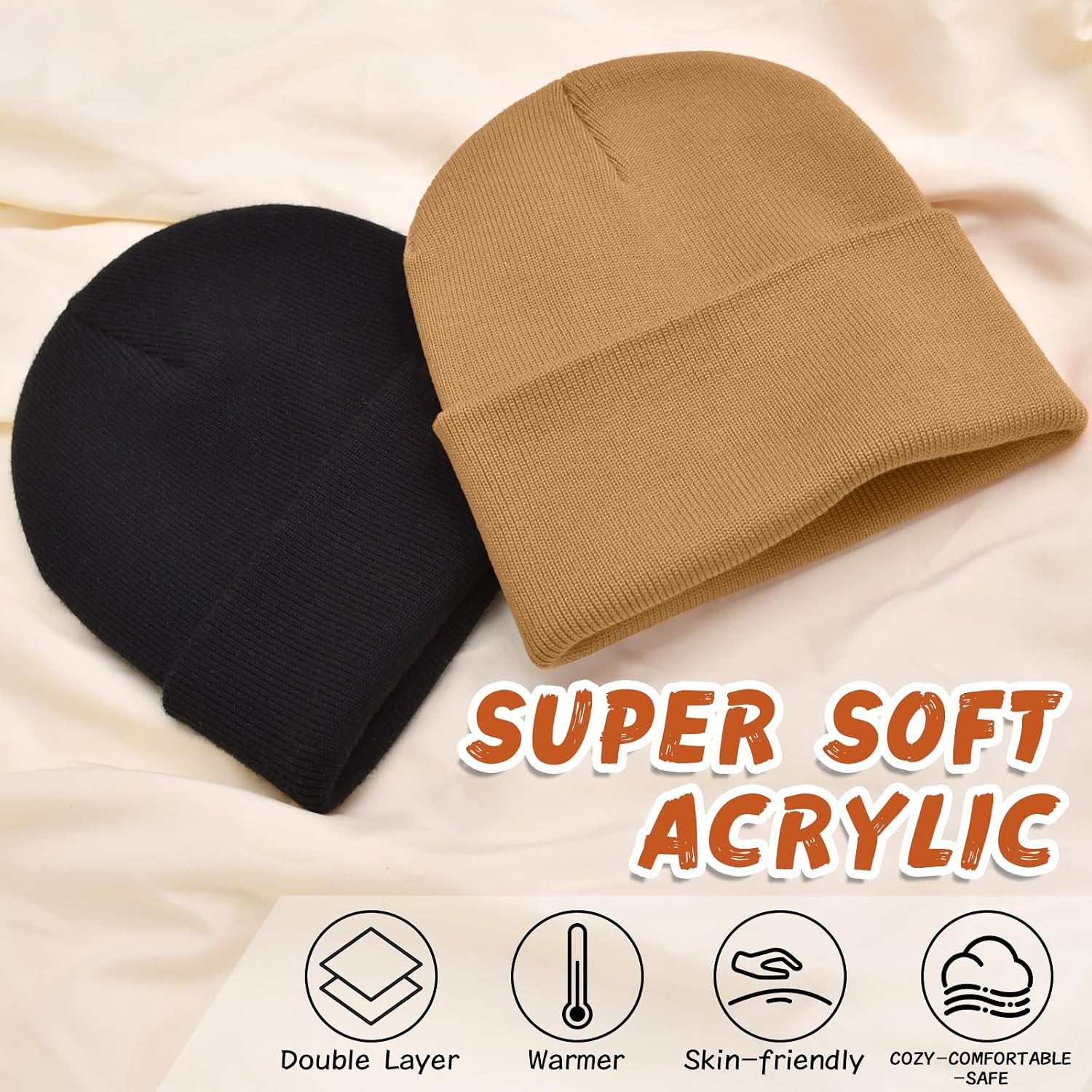 ZOORON Toddler Beanie Baby Beanies for Boys Girls Kids Winter Hats Children Knit Warm Caps 0-12years