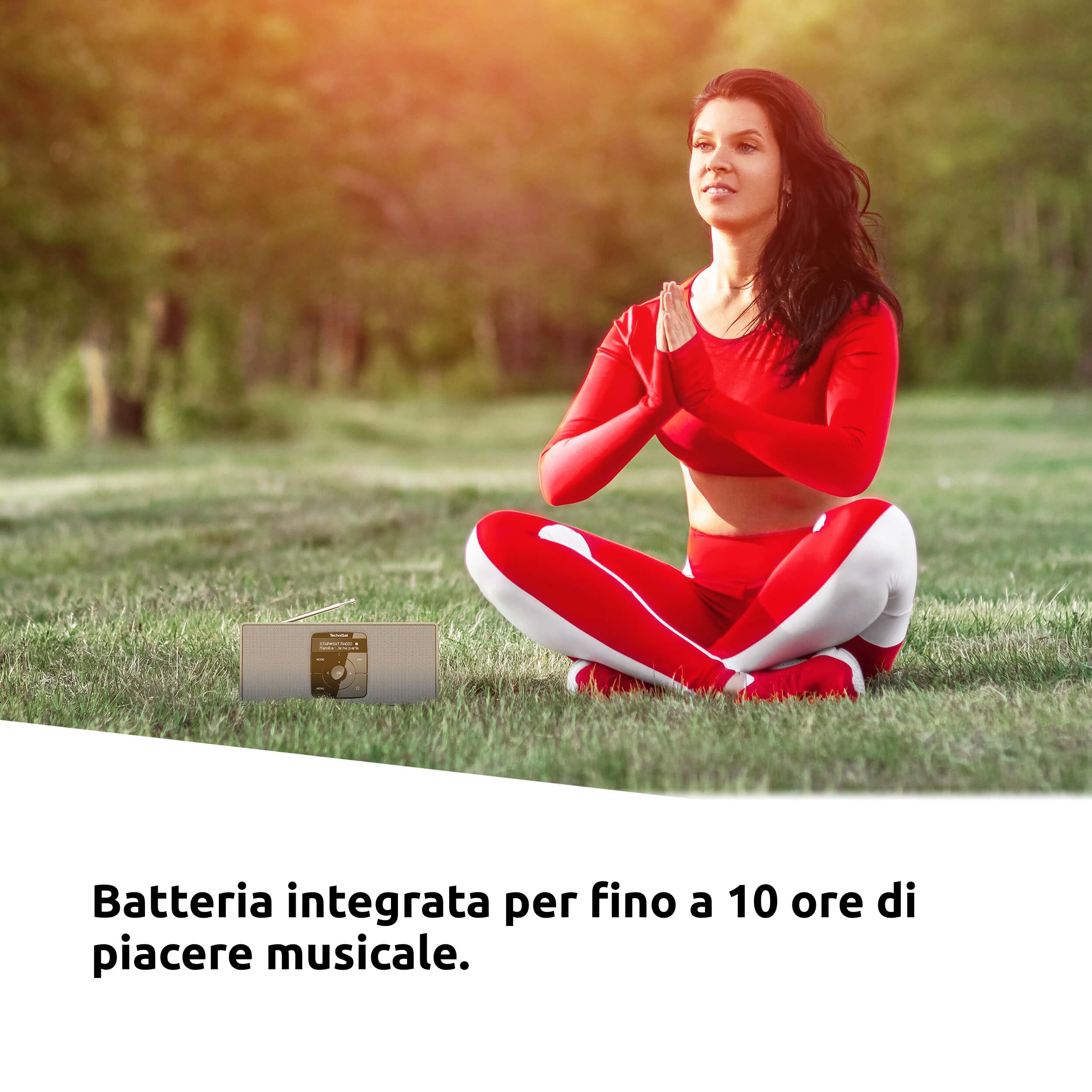 TechniSat DIGITRADIO 2 S - Radio stereo DAB portatile con batteria ricaricabile (DAB+, FM, Streaming audio Bluetooth, Display OLED, Ingresso per cuffie, Stereo 2 Watt RMS), Nero/Argento