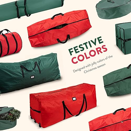 Miniatura 7 de Bolsa de almacenamiento vertical para árboles de Navidad de 7 pies La bolsa de árbol alta está hecha de Oxford 600D a prueba de desgarros. Viene con