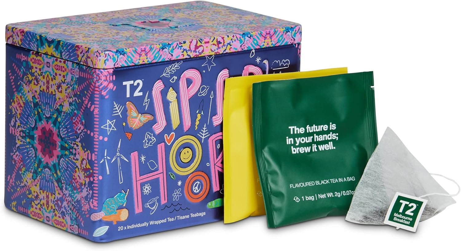 T2 Tea Sip Sip Hooray, 24 Tea Variety Pack, Teabag Sachets, 24 Teas in