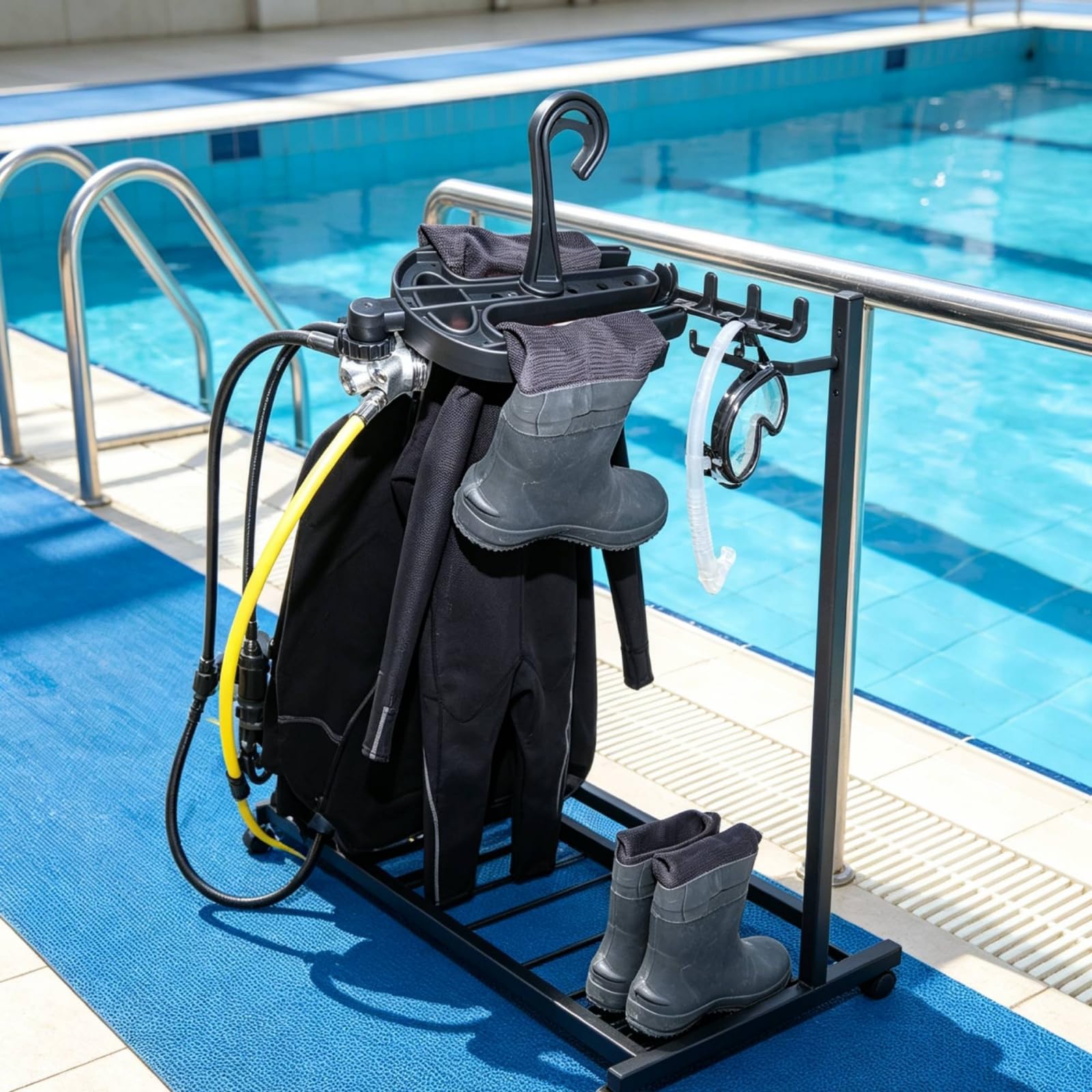 Qianly Porte-Combinaison En Plastique Séchage Cintre Plongée Ventilé Support pour Plongeurs