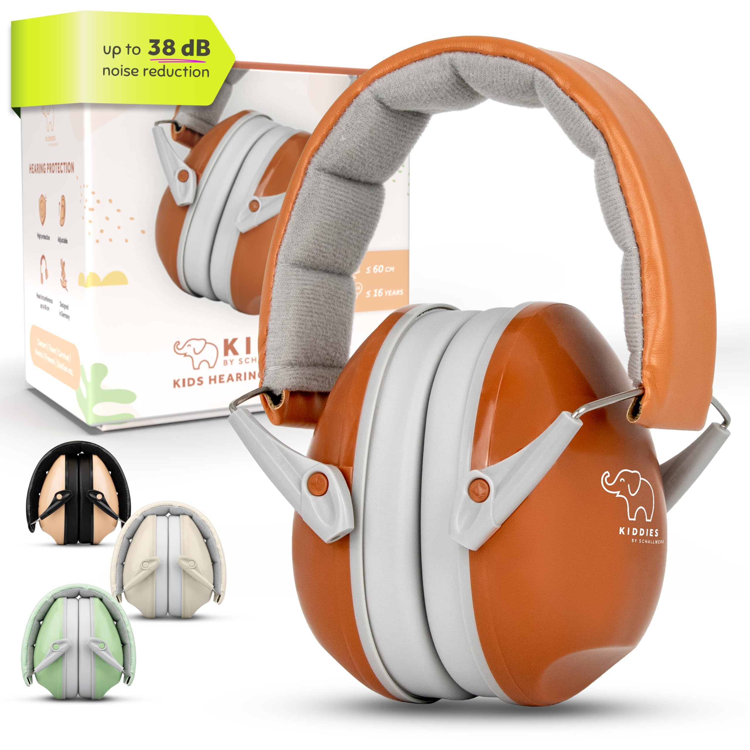 Schallwerk ® Ear defenders Kiddies, Coral Red