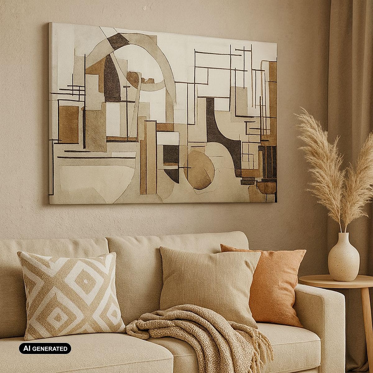 ARTTOR Lienzo Decorativo 120x80cm Moderno Horizontal Abstracto Arte - 5645