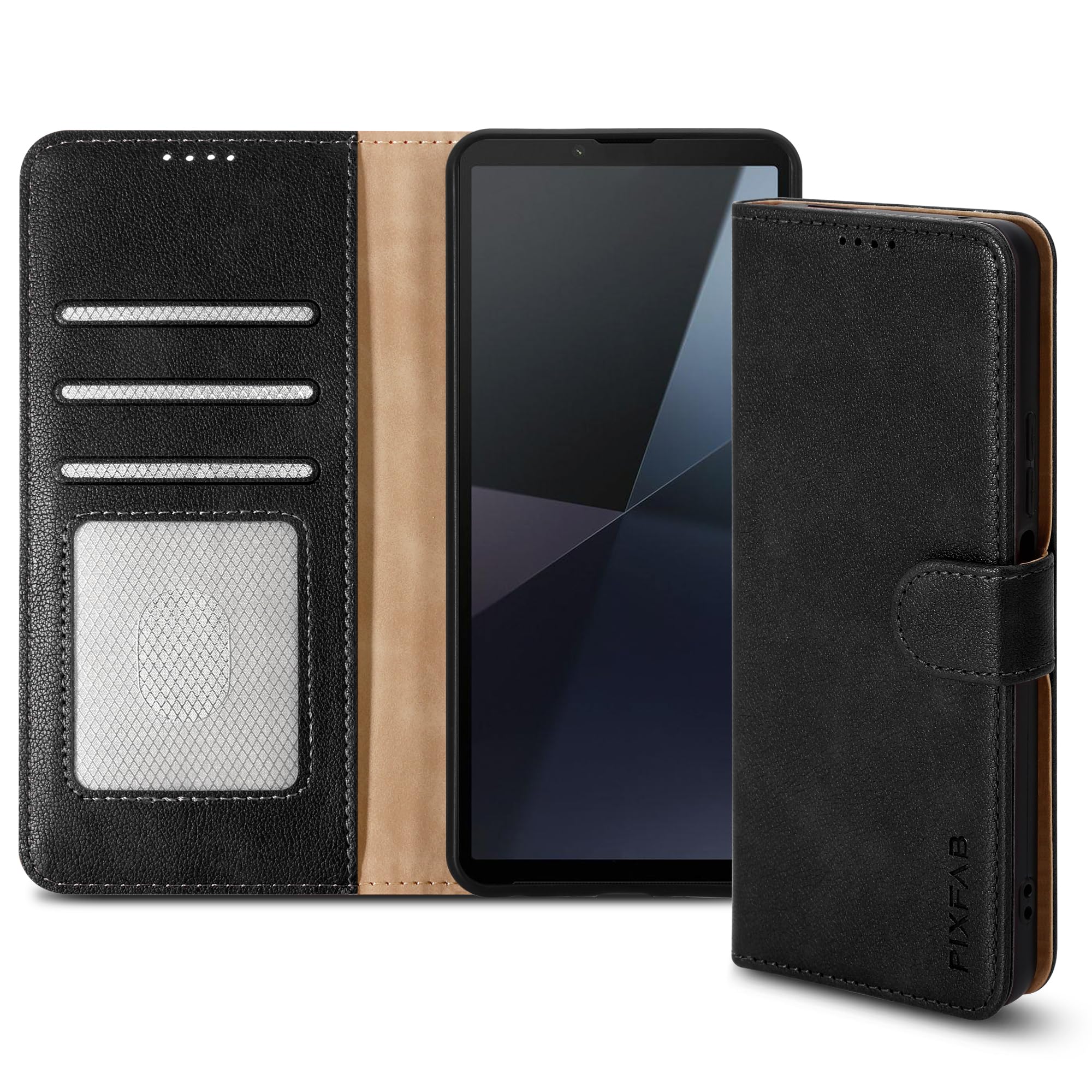 PIXFAB for Sony Xperia 10 VI Case, Leather Wallet Phone Case