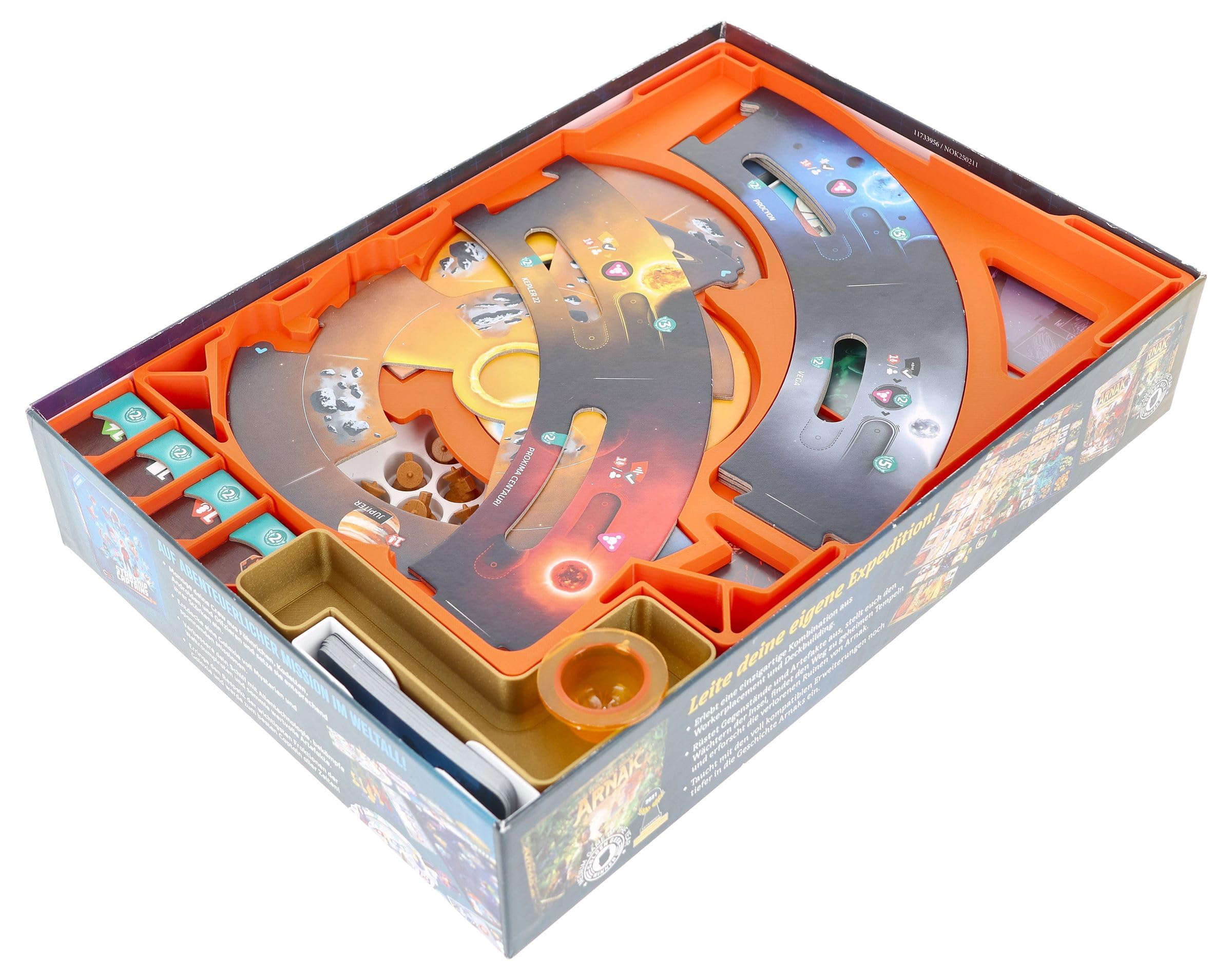 Feldherr Inserto Organizador Compatible con SETI: Búsqueda de Inteligencia Extraterrestre, para Caja Base, Soportes Cartas enfundadas, Bandeja por Jugador