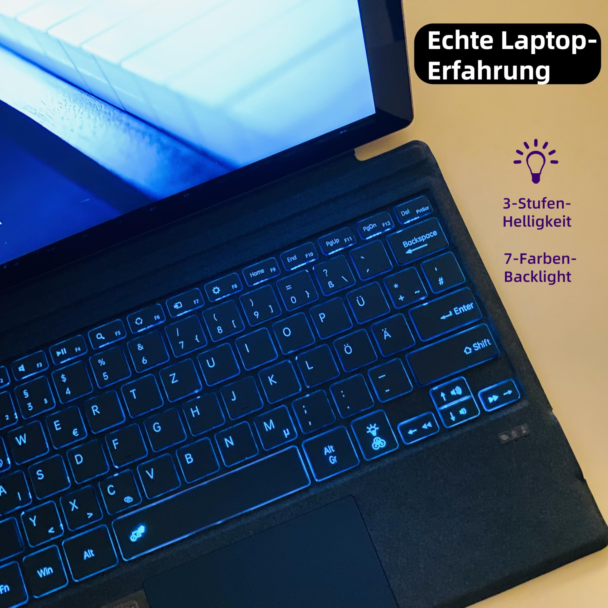 Seagtigau QWERTZ-Tastatur Für Microsoft Surface Pro 13 Zoll