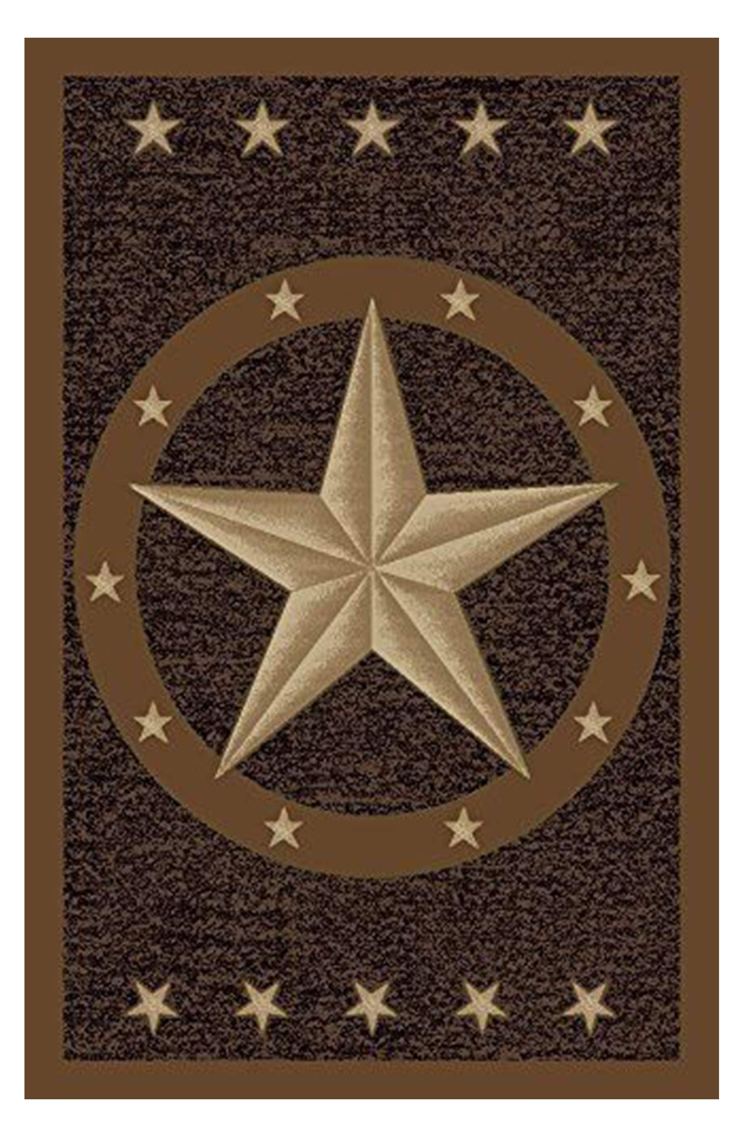 Furnish my Place 800 Texas Star Cowboy Area Kids Rug for Playroom, Bathroom & Kindergarten Classroom, Floor Mat, Texas Western Star Rustic, Multicolor (3'3