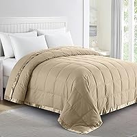 Vista 12 de Manta blanca liviana de plumón con tejido de satén Puredown, Algodón, Blanco, Full/ Queen