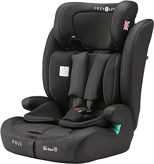 Cozy N Safe Fuji i-Size 76-150cm Child Car Seat (up to 12 Years Old), Forward Facing, 3-Point seat Belt, 5-Point Harness Upto 105cm,high-Back Booster to 150cm, Side Impact Protection (Onyx)