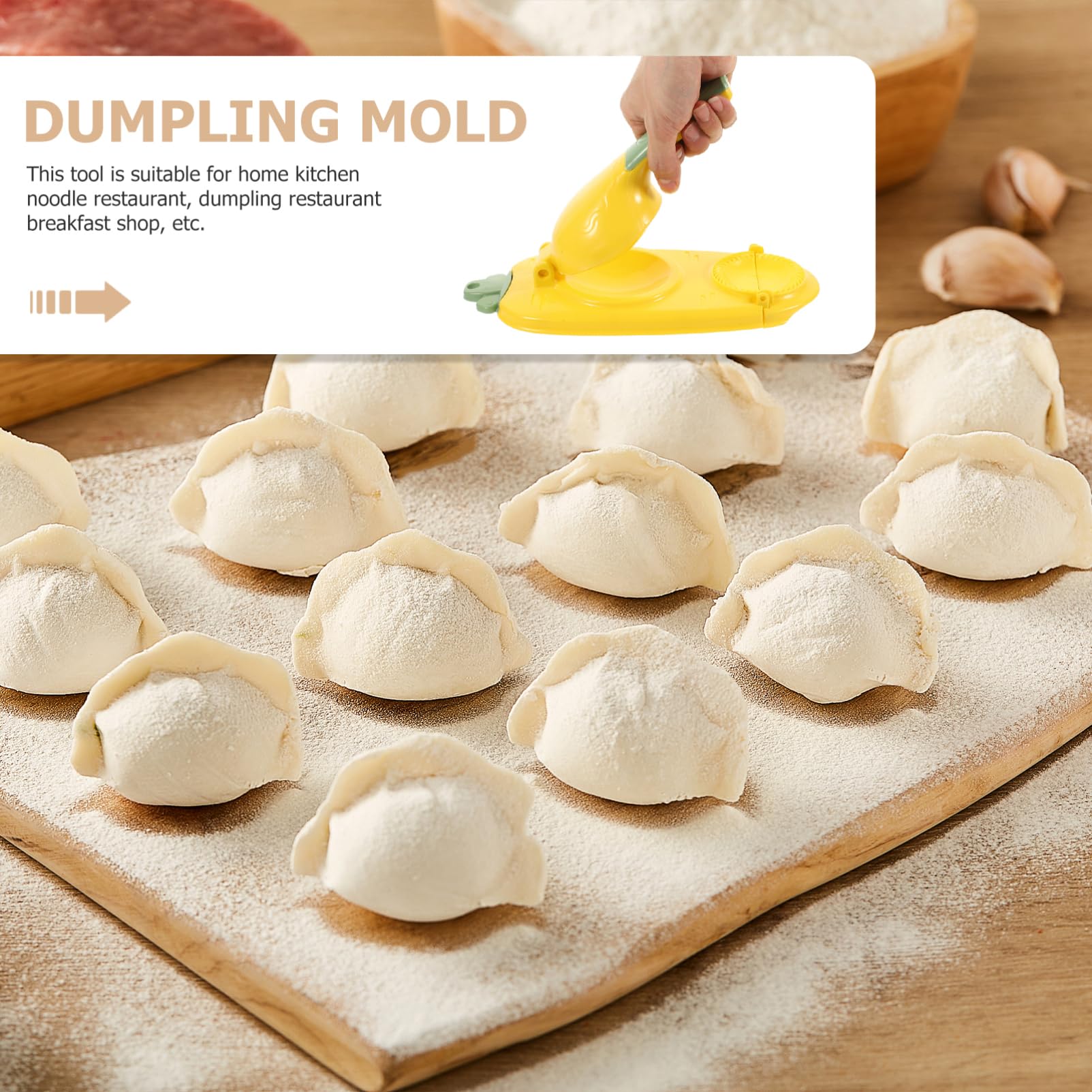 VINTORKY Dumpling Skin Mold 2-in-1 Dumpling Presser Kitchen Gadget Easy to Use Non-stick Surface