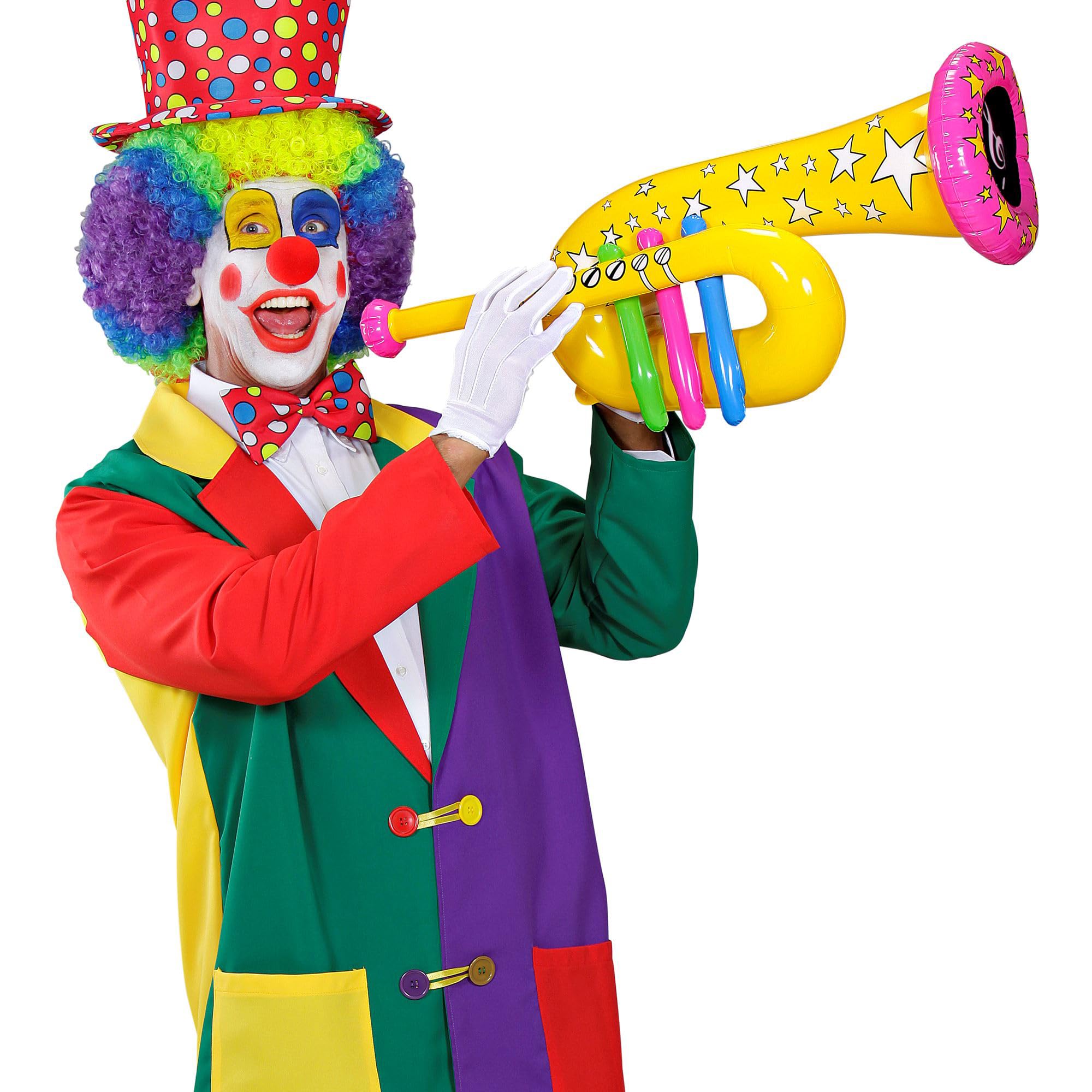WIDMANN - Inflatable Tuba 63cm Musical Instrument Circus Clown Costume Accessory, Yellow - Image 3