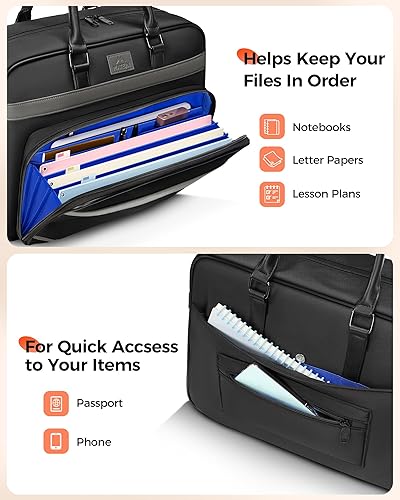 Miniatura 3 de MATEIN Bolsa para portátil con compartimento aislado para el almuerzo, maletín para hombre de 16 pulgadas con puerto USB C, resistente al agua,