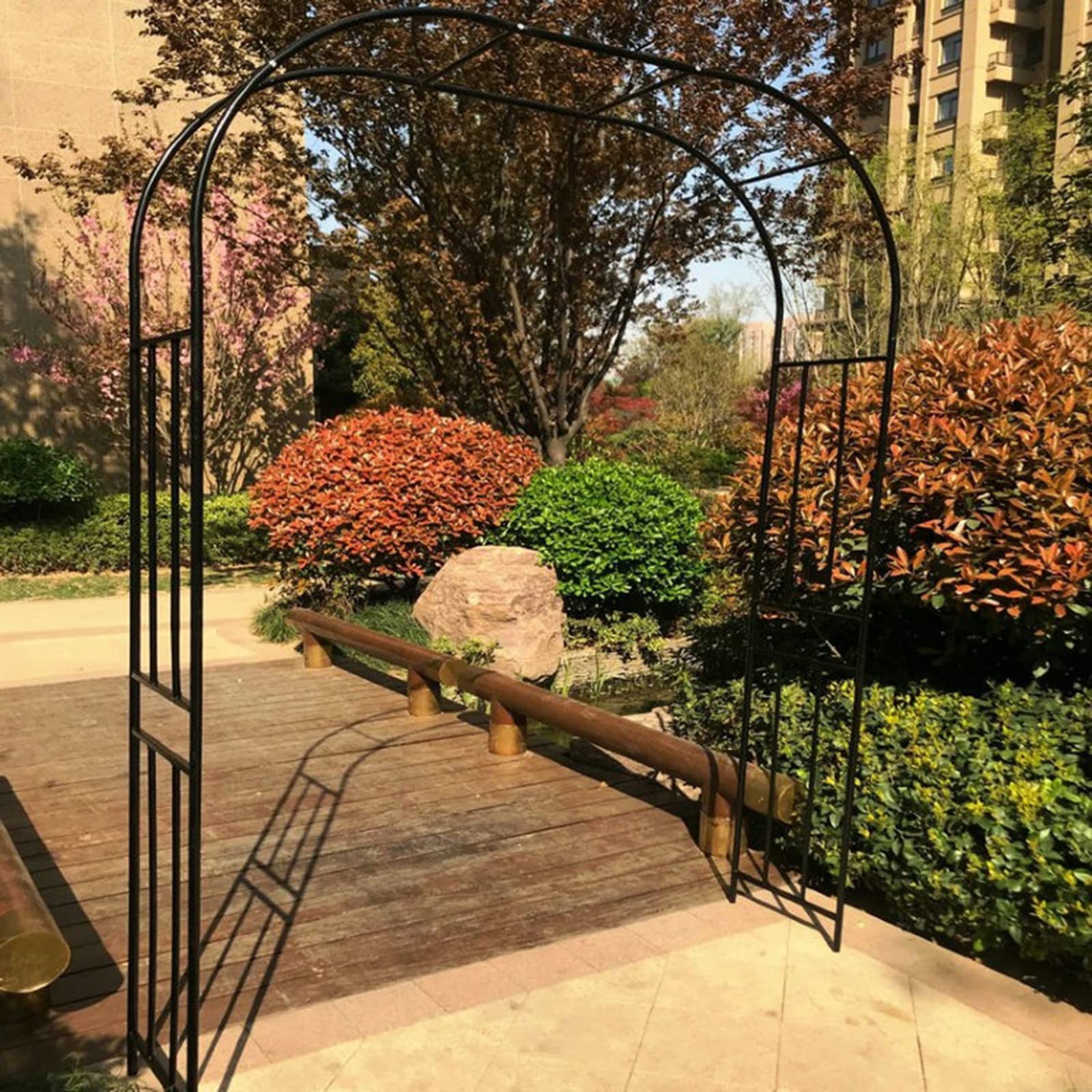 Jardín Arco Decorativo, Arco de Rosas Trepadoras,decoración Floral Boda Fiesta Nupcial con Metal + PE Material, for el jardín al Aire Libre Césped Backyard Party Decoration Supplies