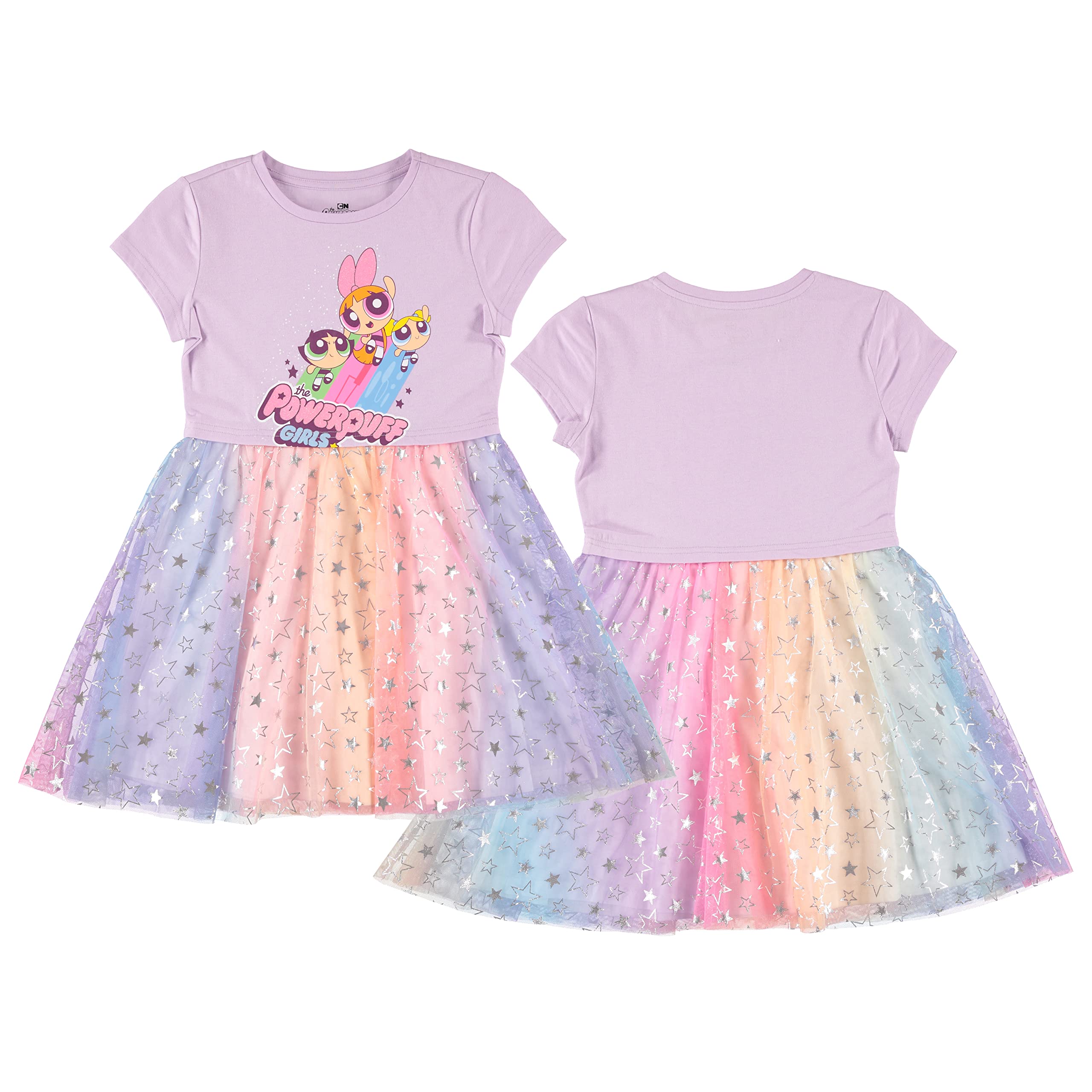 FREEZEPowerpuff Girls Dress with Tulle Skirt- Powerpuff Tutu Dress - Sizes XS-XL (4-16)