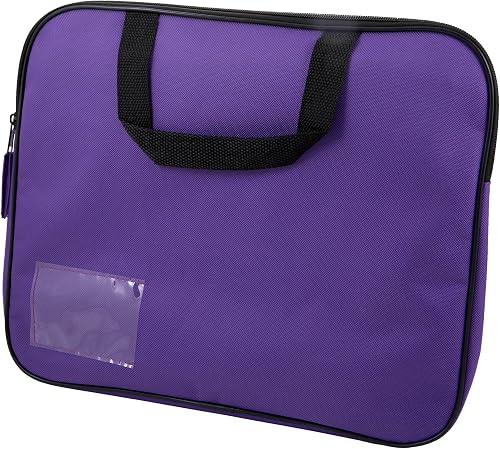 Butterfly Book and Document Bag with Handles, Purple