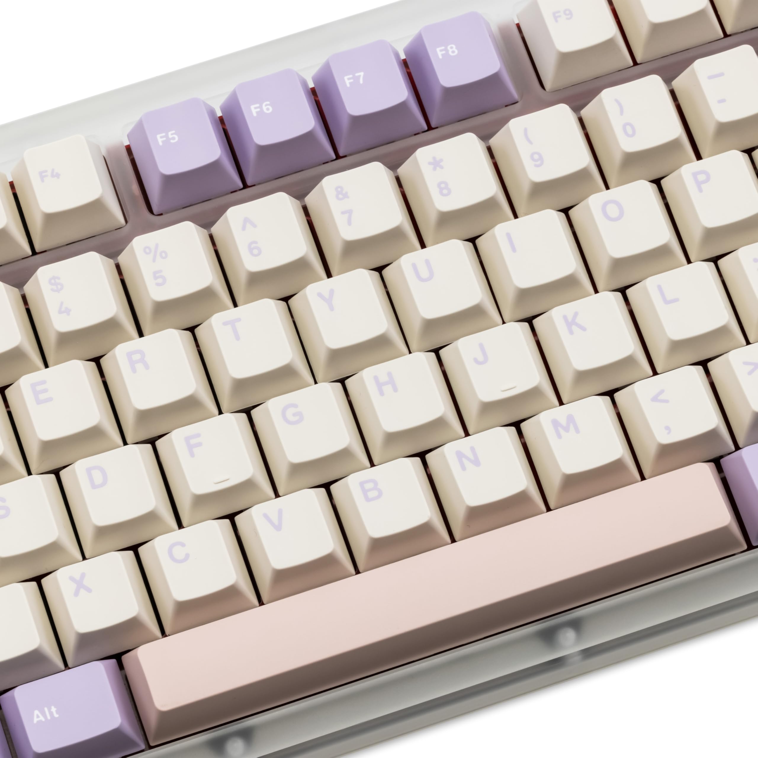 WOBKEY Rainy 75 Aluminum HMX/Cocoa Switches Mechanical Keyboard with Superior Acoustics, Wired, BT, 2.4G wireless Connectivity(Pro Purple(Acrylic Limited)) — view 6